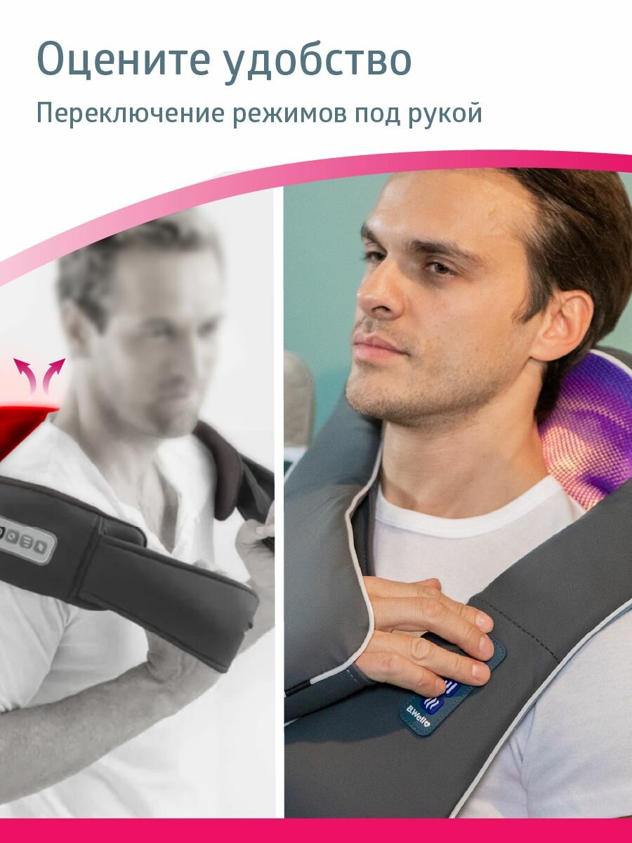Картинки Массажер для шеи и плеч MED-440 электрический с подогревом, роликовый