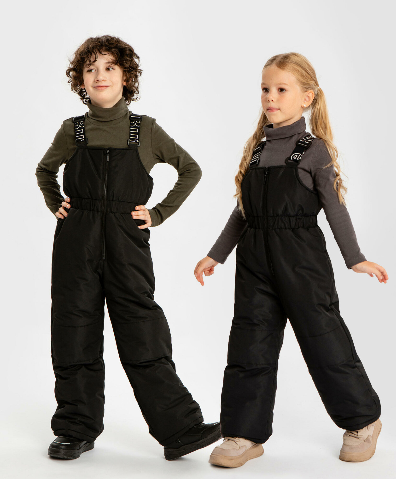 Полукомбинезон утеплённый Button Blue размер 116  черный