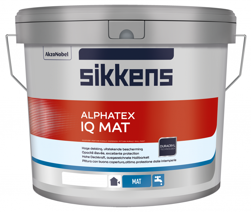 Sikkens Alphatex IQ Mat для внутренних и наружных работ акриловая глубокоматовая, Полупрозрачный