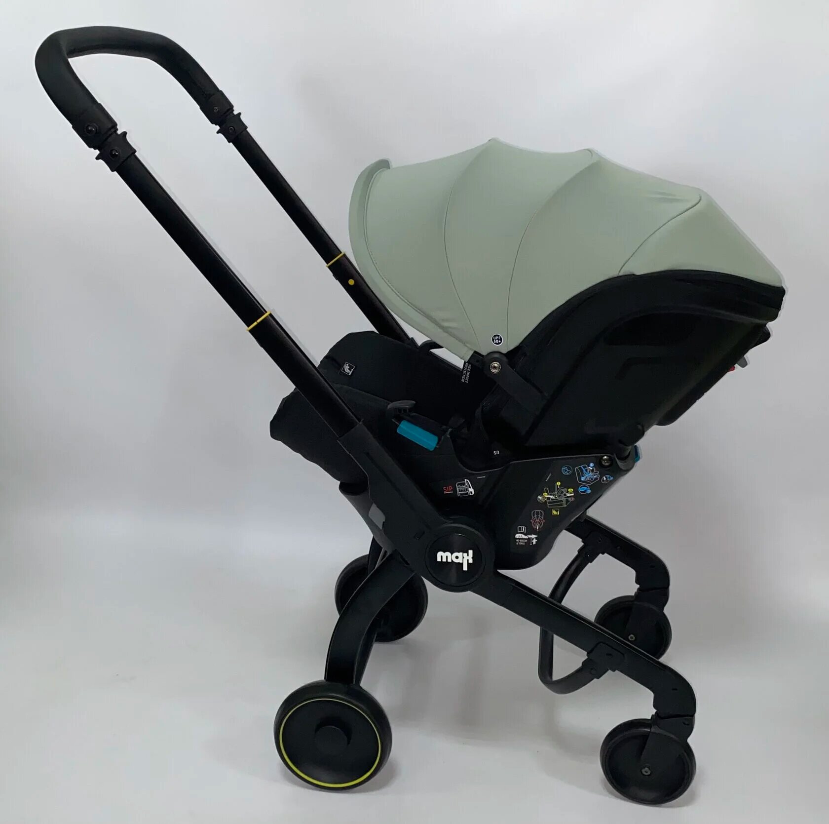 Картинки Детская коляска-автокресло Max H88, 5 в 1, с регулируемой спинкой, светло-зеленый