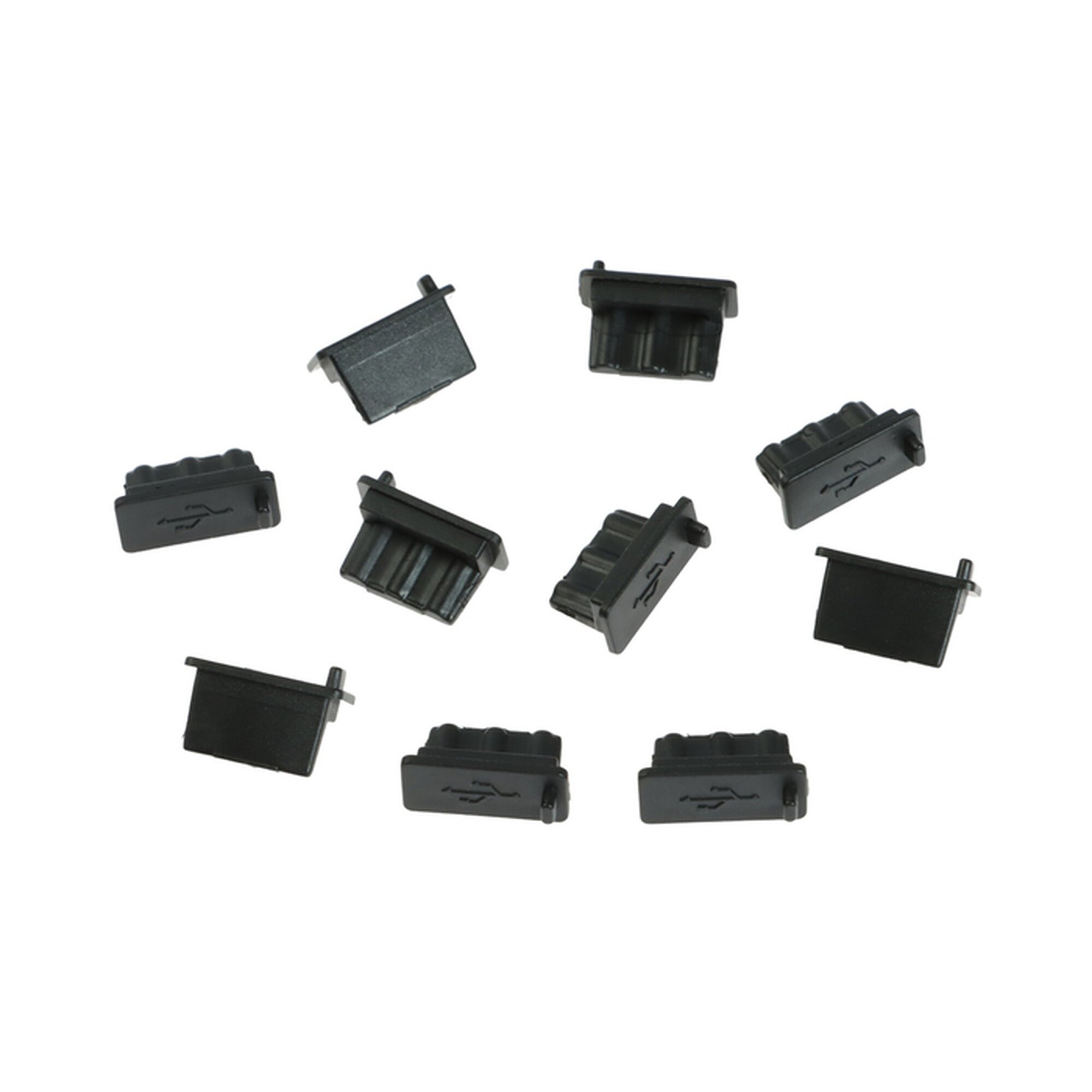 Заглушка Сима-Ленд универсальная для разъема Type-C черная 10шт