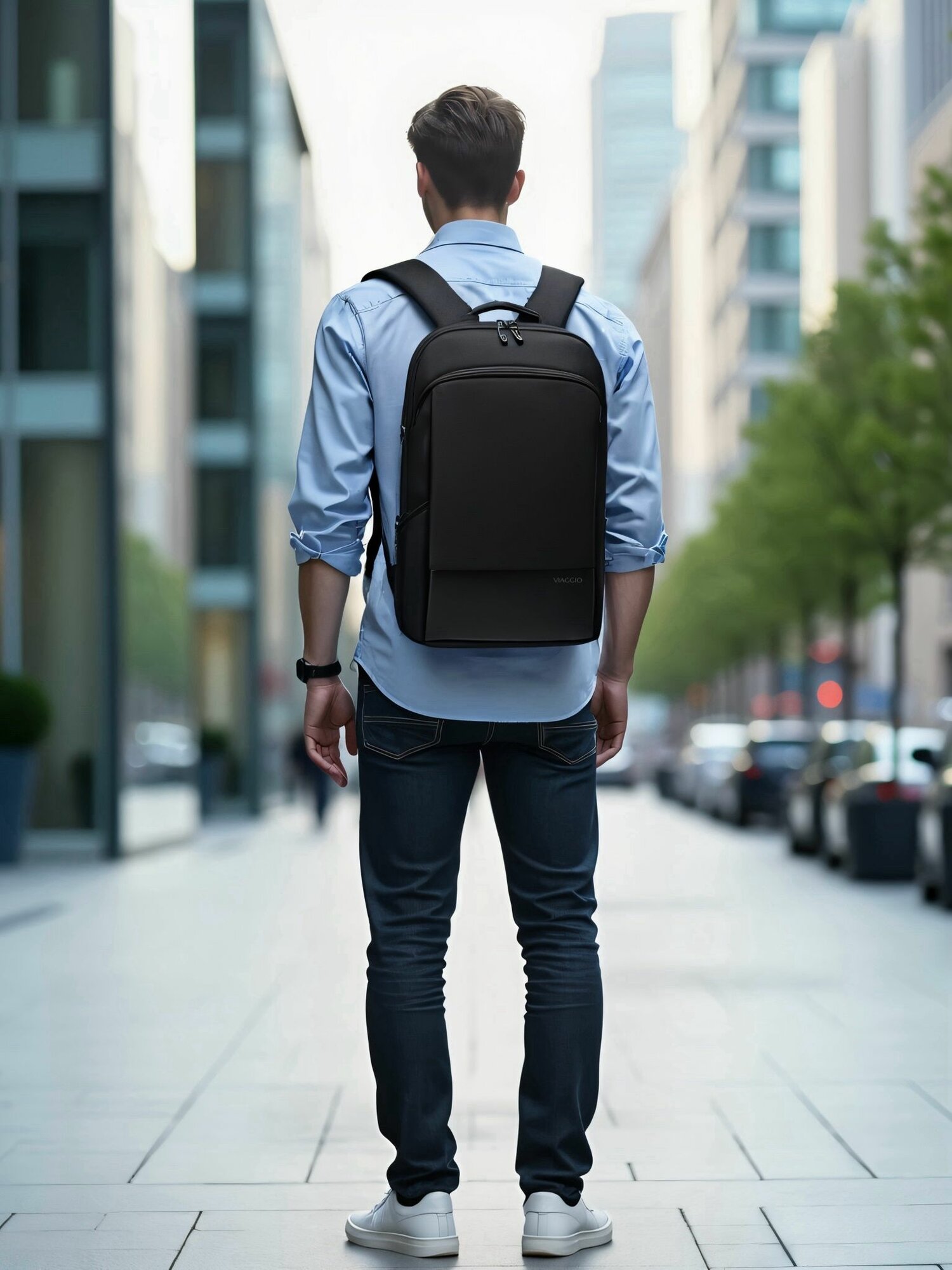 Рюкзак планшет , фактура матовая, черный — фото 1