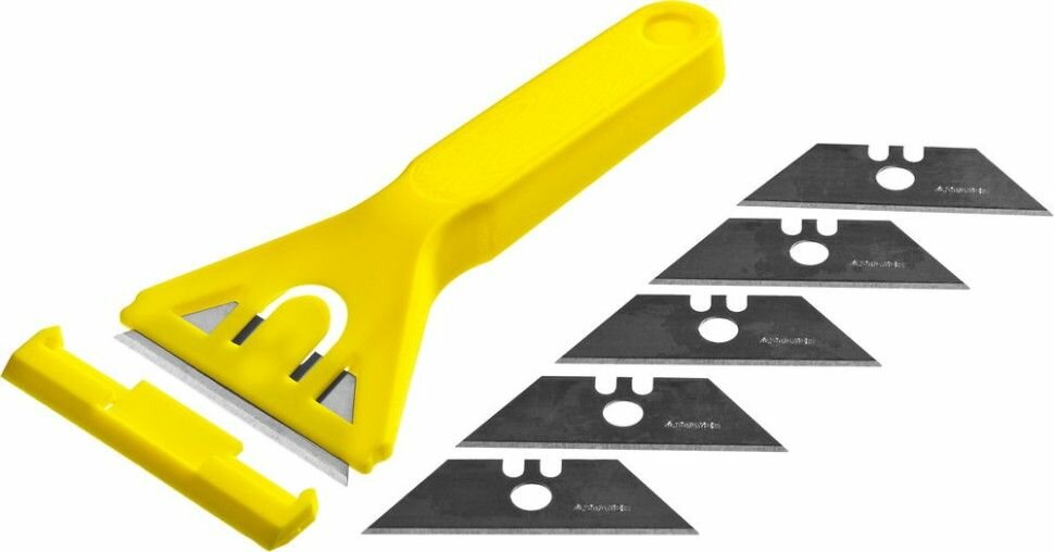 Скребок строительный в наборе с 5 лезвиями-50 мм