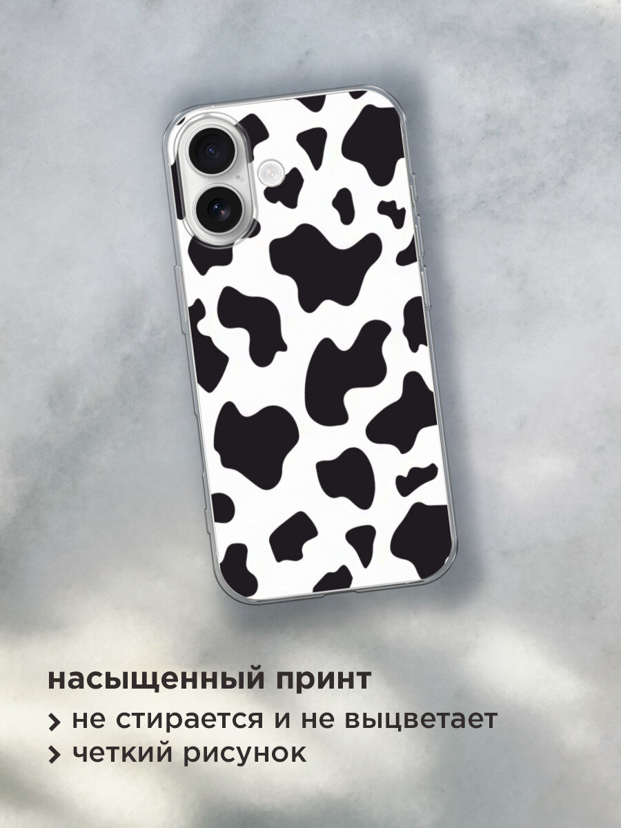 Силиконовый чехол на Apple iPhone 17 / Айфон 17 с принтом Пятна коровы — фото 1
