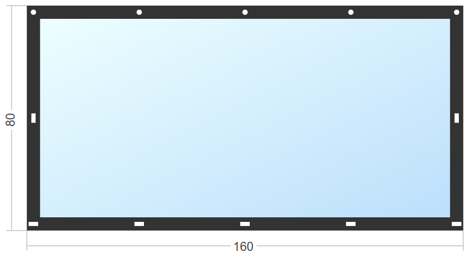 Мягкое окно Софтокна 160х80 см съемное, Скоба-ремешок, Прозрачная пленка 0,7мм, Черная окантовка, Комплект для установки - фотография № 3
