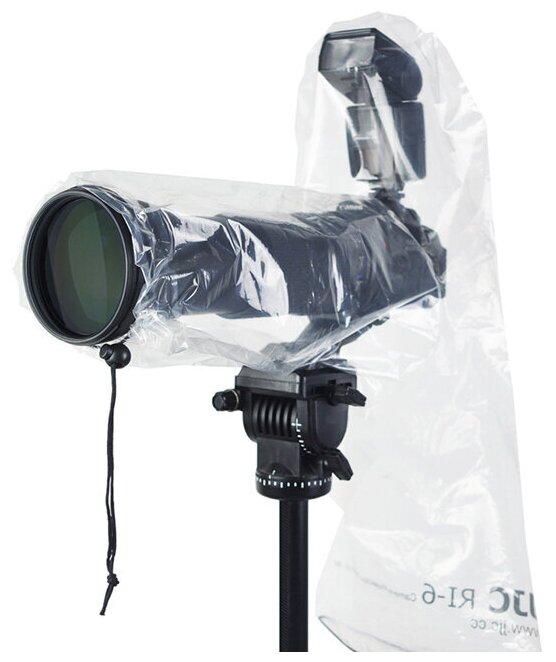 Дождевой чехол для фотоаппарата с телеобъективом и вспышкой JJC RI-6 (2 штуки)