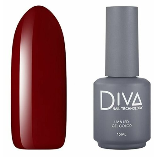 Гель-лак для ногтей Diva Nail Technology плотный, светлый, насыщенный, красный, 15 мл diva nail technology гель лак 013