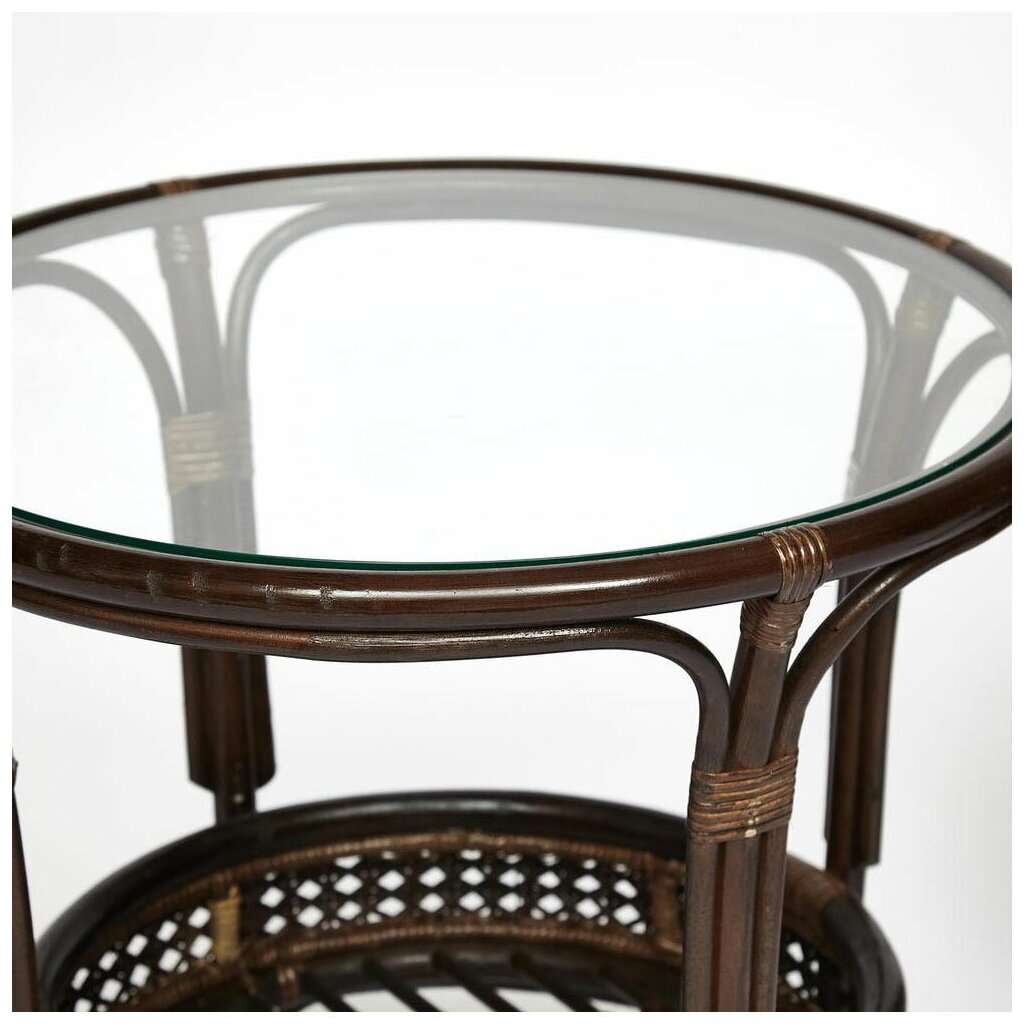 Террасный комплект "PELANGI" (стол со стеклом + 2 кресла) /без подушек/ - фотография № 11