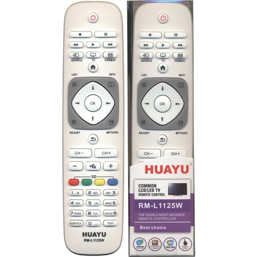 пульт ду huayu rm l1125 черный Пульт ДУ Huayu RM-L1125, белый