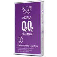 Контактные линзы ADIRA, Adria O2O2 MULTIFOCAL (6 pack), ежемесячные, -4,75, AD +1,00, 14,2 / 8,6 / 6 шт.