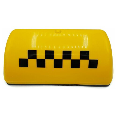 фото Фонарь такси 'шашечки' 290х130х90мм, 6 магнитов, с подсветкой, желтый dollex
