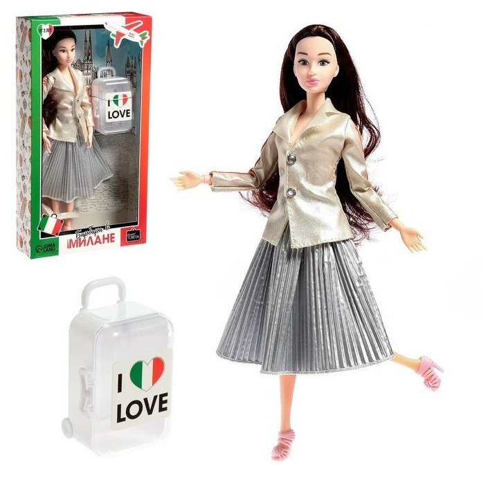 Happy Valley Кукла-модель шарнирная «Барбара в Милане» с аксессуарами, серия Вокруг света
