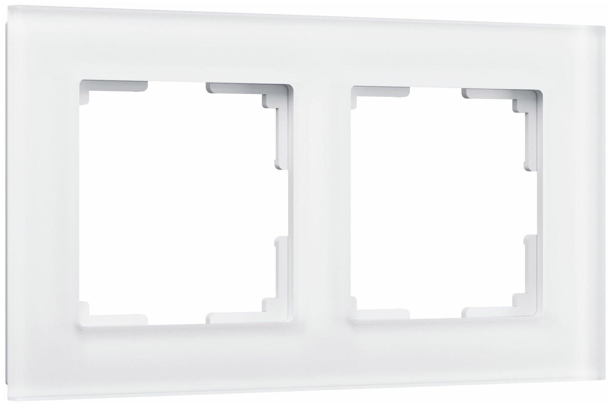 Рамка из стекла на 2 поста Werkel Favorit белый матовый W0021105