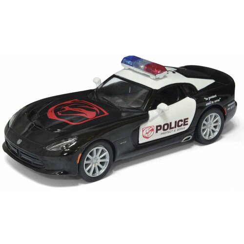 Машинка Dodge Viper SRT GTS 2013 Police Kinsmart инерционная с открывающимися дверьми. Масштабная модель - 1/36 легковой автомобиль kinsmart 2013 srt viper gts kt5363wp 1 36 13 см черный