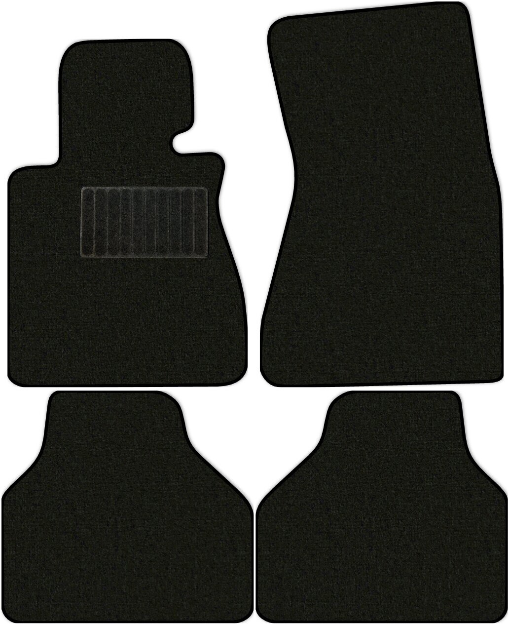 Коврики в салон текстильные Allmone "Классик" для BMW 7-Series 4 (E65Short) 2001 - 2008, черные, 4шт. / БМВ 7 Серии 4