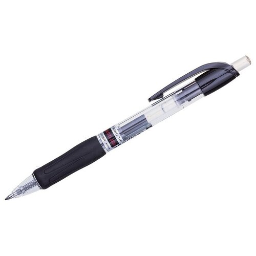 Ручка гелевая Crown автоматическая, "CEO Jell" черная, 0,7 мм, грип (AJ-5000R)