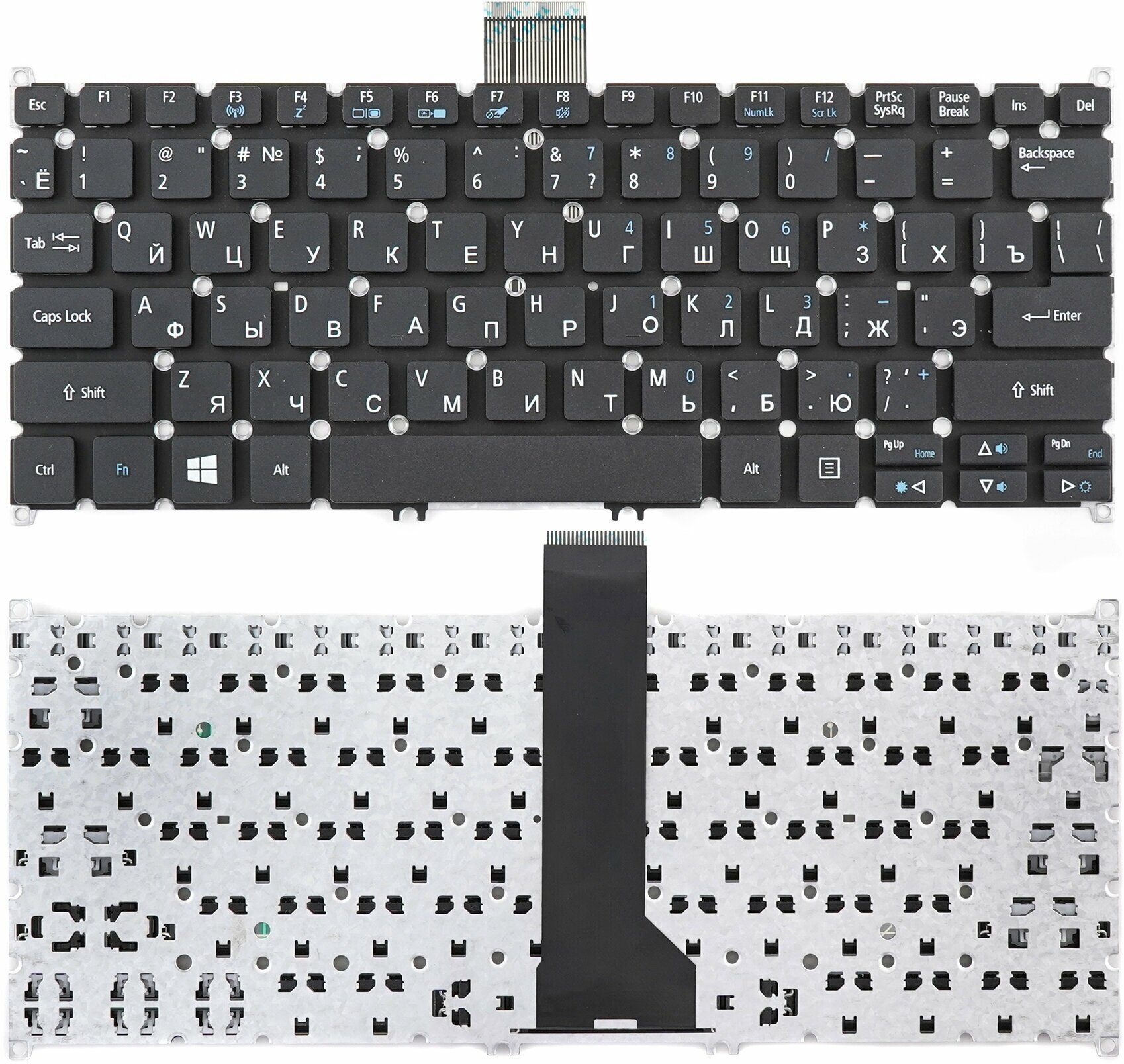 Клавиатура для ноутбука Acer Aspire V3-331, V3-371, V3-372, ES-111 черная