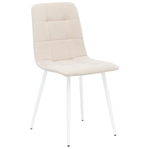 фото Стул leset скай, металл белый, велюр ultra sand песок
