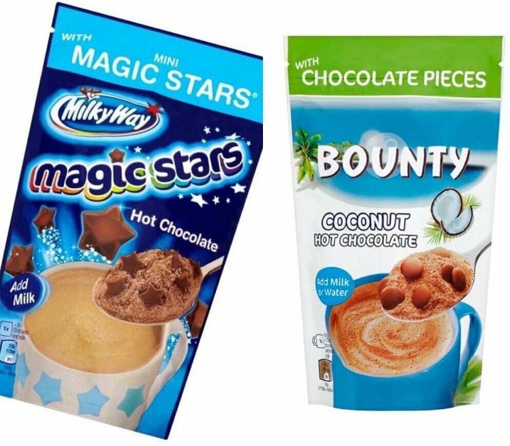 Горячий шоколад Milky Way, Mars, Bounty Hot Chocolate / Милки вэй, Марс, Баунти горячий шоколад 140гр (Германия)