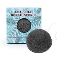 Спонж конняку Trimay Charcoal Konjak Sponge