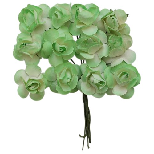 фото Mh1-t010 набор декоративных цветов d=2*2см, 24шт, астра (e05 светло-зеленый) astra & craft