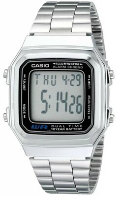 Наручные часы CASIO A178WA-1A, серый, серебряный