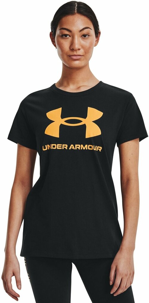 Футболка Under Armour, силуэт свободный, размер XS, черный