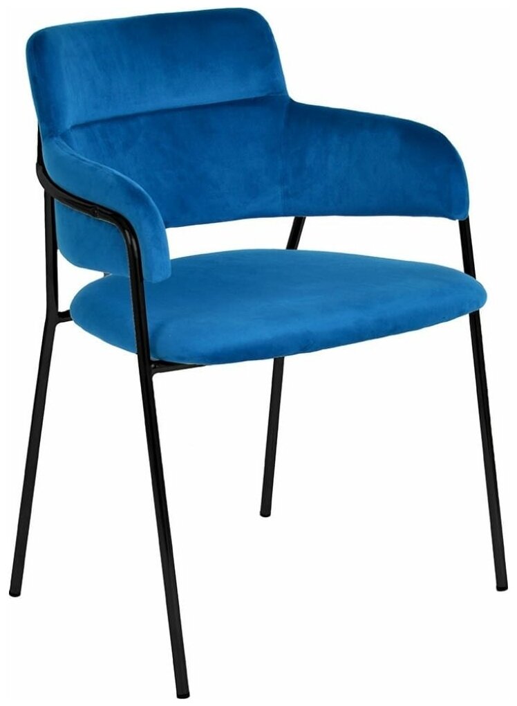 Кресло Napoli, Цвет обивки: синий, Цвет корпуса: черный