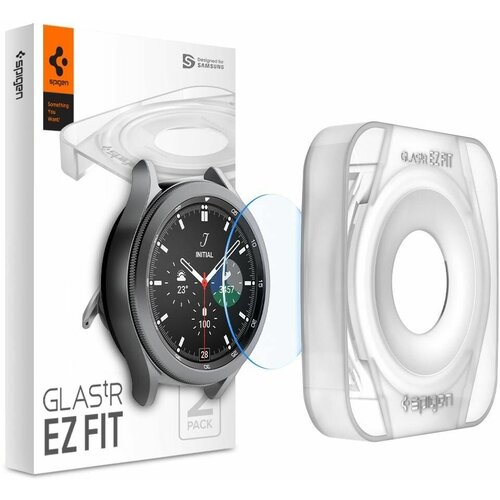 Защитное стекло Spigen Tempered Glass Screen Protector GlasTR EZ FIT (AGL03747) для Galaxy Watch 4 Classic 42mm (Clear)