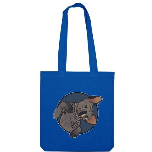 Сумка шоппер Us Basic, синий мужская футболка кошка игривый сфинкс l серый меланж