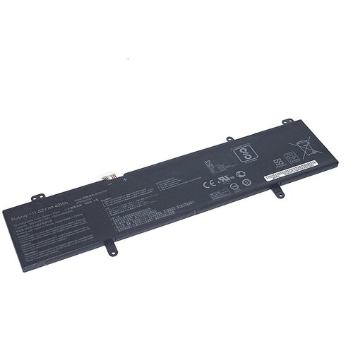 Аккумулятор B31N1707 для ноутбука Asus S410UA 11.52V 3650mAh черный аккумулятор b31n1707 для asus a411uf s4100ua vivobook s14 s410ua 14 x411qa