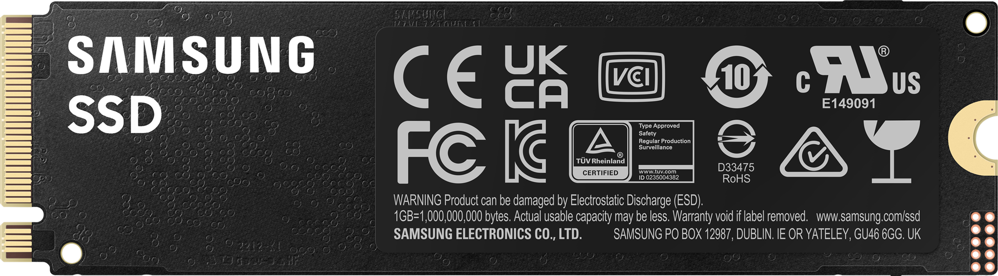 Твердотельный накопитель Samsung 990 Pro 1024ГБ, M.2 2280, PCI-E 4.0 x4, M.2 MZ-V9P1T0BW - фото №3