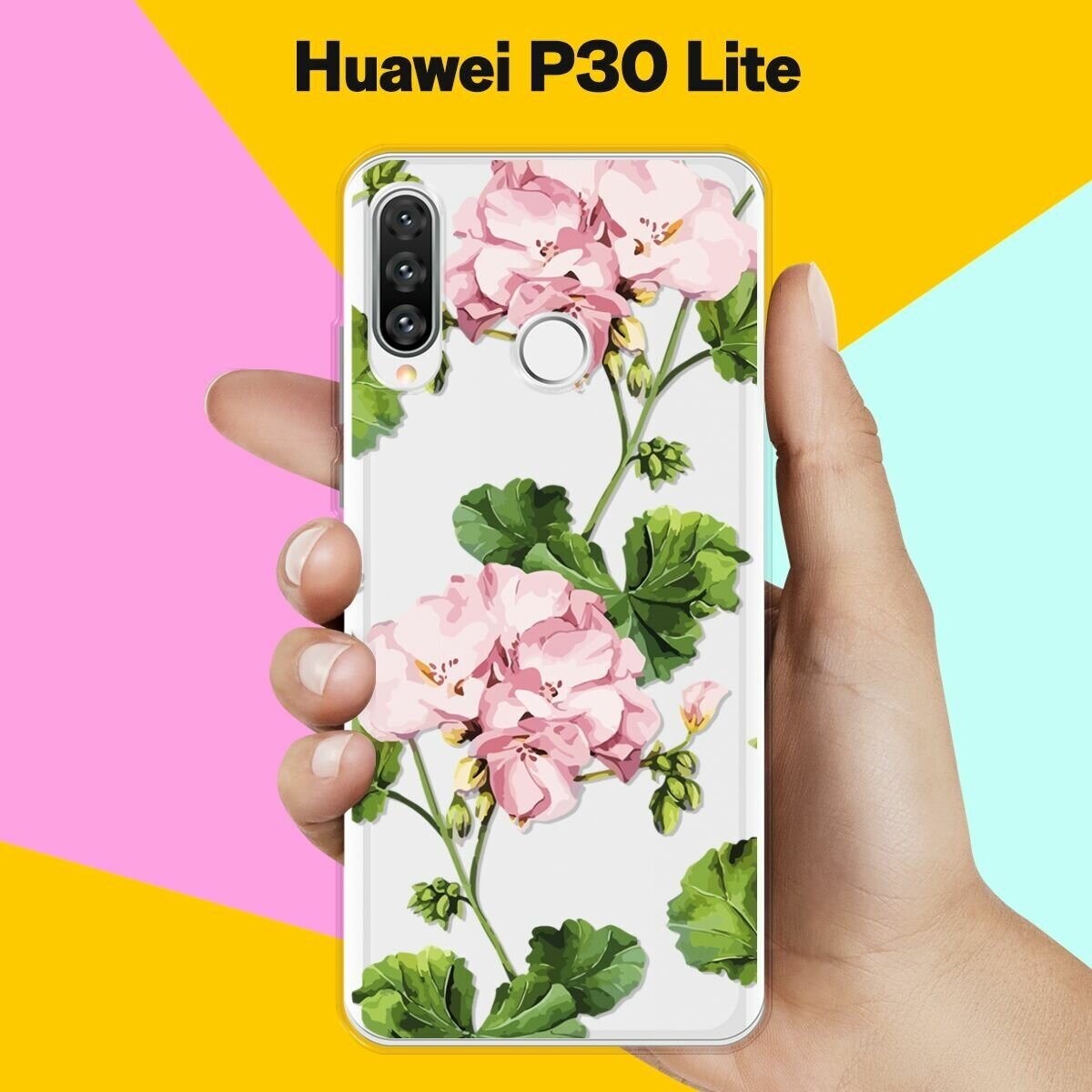 Силиконовый чехол на Huawei P30 Lite Пионы / для Хуавей П30 Лайт