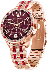 Умные часы женские Smart Watch GEN 12, Смарт-часы для женщин 2023, 2 ремешка, iOS, Android, Bluetooth, Золото/Красный, WinStreak