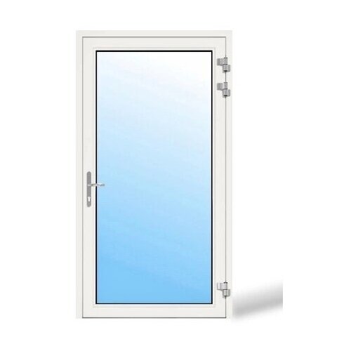 Дверь входная пластиковая LOFT белая 2100х900 мм правая пластиковая дверь пвх балконная rehau blitz 2000х900 мм вхш правая двухкамерный стеклопакет белая
