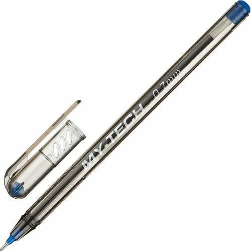 Ручка шариковая неавтоматическая My Tech игольчат након 0,7мм, лин, 25 шт.