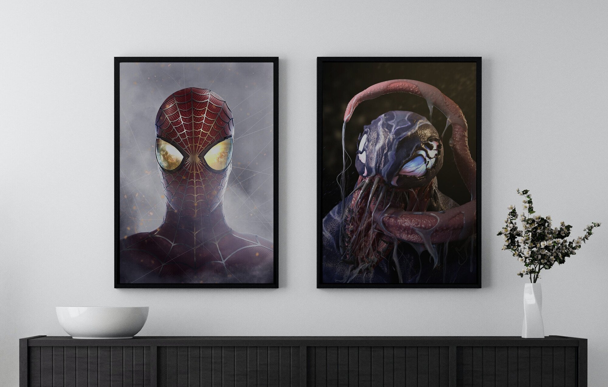 Набор плакатов "Человек паук/Веном" / Формат А3 / 2 шт. (30х42 см) / Набор интерьерных постеров без рамы