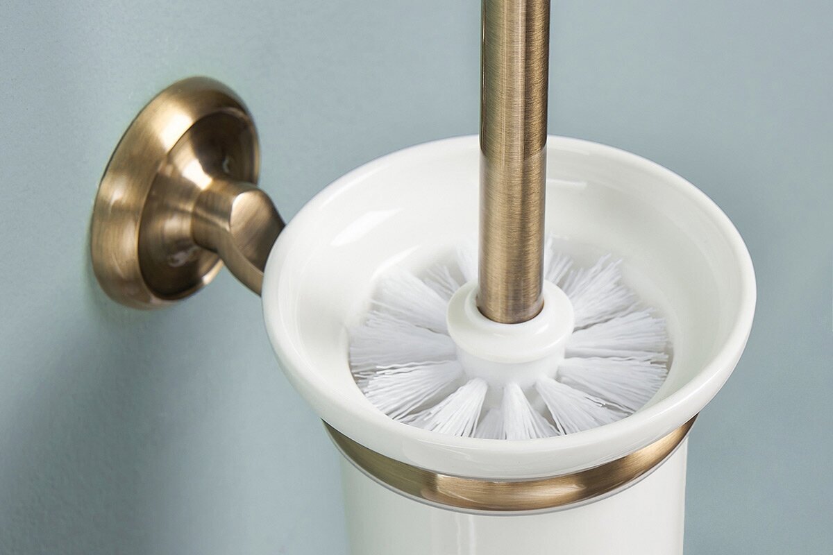 Ершик для унитаза Antico VERRAN, цвет: Белый Латунь