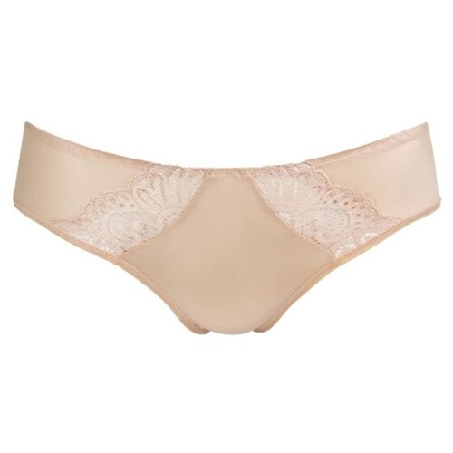 фото Milavitsa трусы кюлот со средней посадкой и кружевными вставками classic, размер 94, нюд
