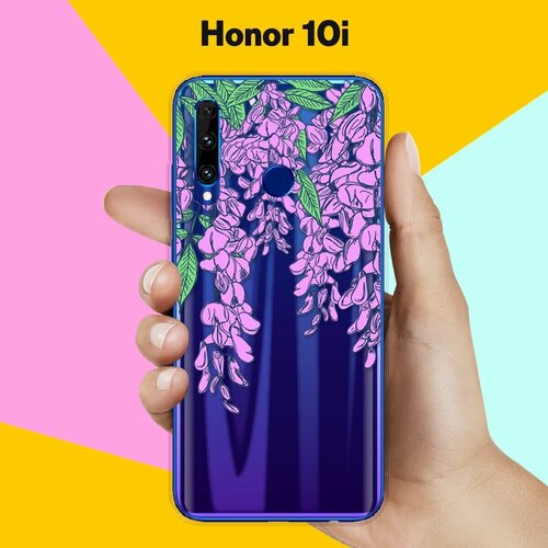 Силиконовый чехол Цветы фиолетовые на Honor 10i силиконовый чехол цветы оранжевые на honor 10i