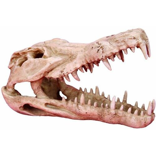 artuniq crocodile skull искусственная декорация череп крокодила Декорация для аквариума Череп крокодила пластиковая, 25 х 11,2 х 15,2 см, PRIME (1 шт)