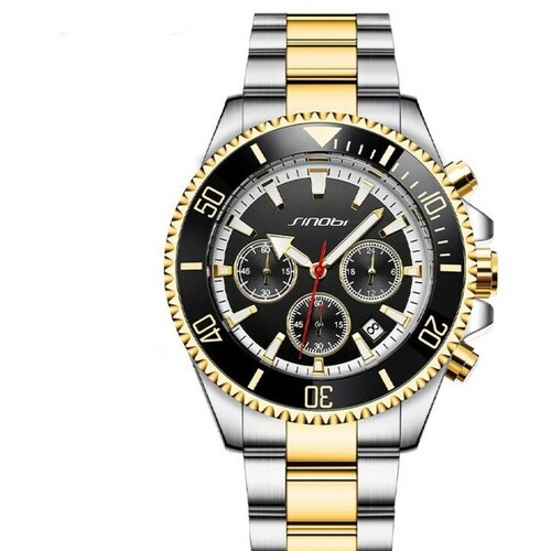 фото Наручные часы sinobi кварцевые часы sinobi s9863g3, золотой, черный