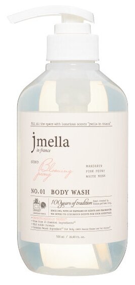 JMELLA IN FRANCE BLOOMING PEONY BODY WASH Гель для душа "Мандарин, розовый пион, белый мускус"