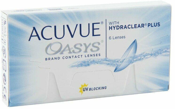 Контактные линзы Acuvue Oasys with Hydraclear Plus 6 линз -3,75