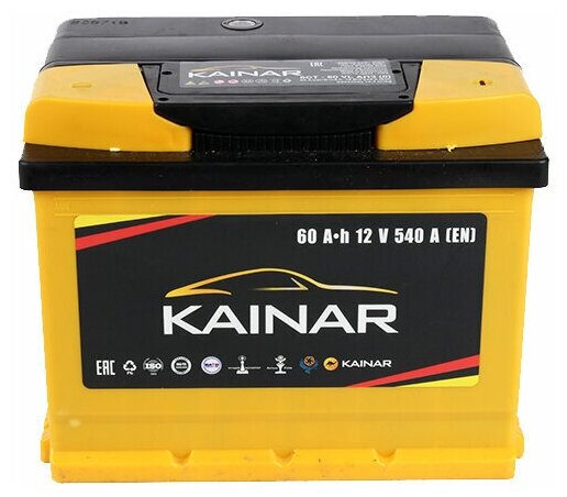 Аккумуляторная батарея KAINAR 6СТ60 обратная