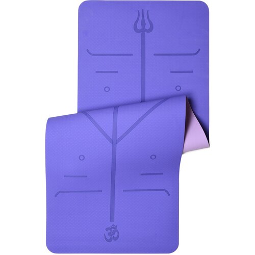 Коврик с разметкой Гранат 183*61*0,6 см для йоги и фитнеса