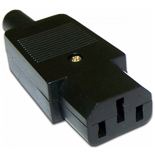 Электрическая кабельная розетка LANMASTER 10A, 250V, разборная, черная LAN-IEC-320-C13 16104166