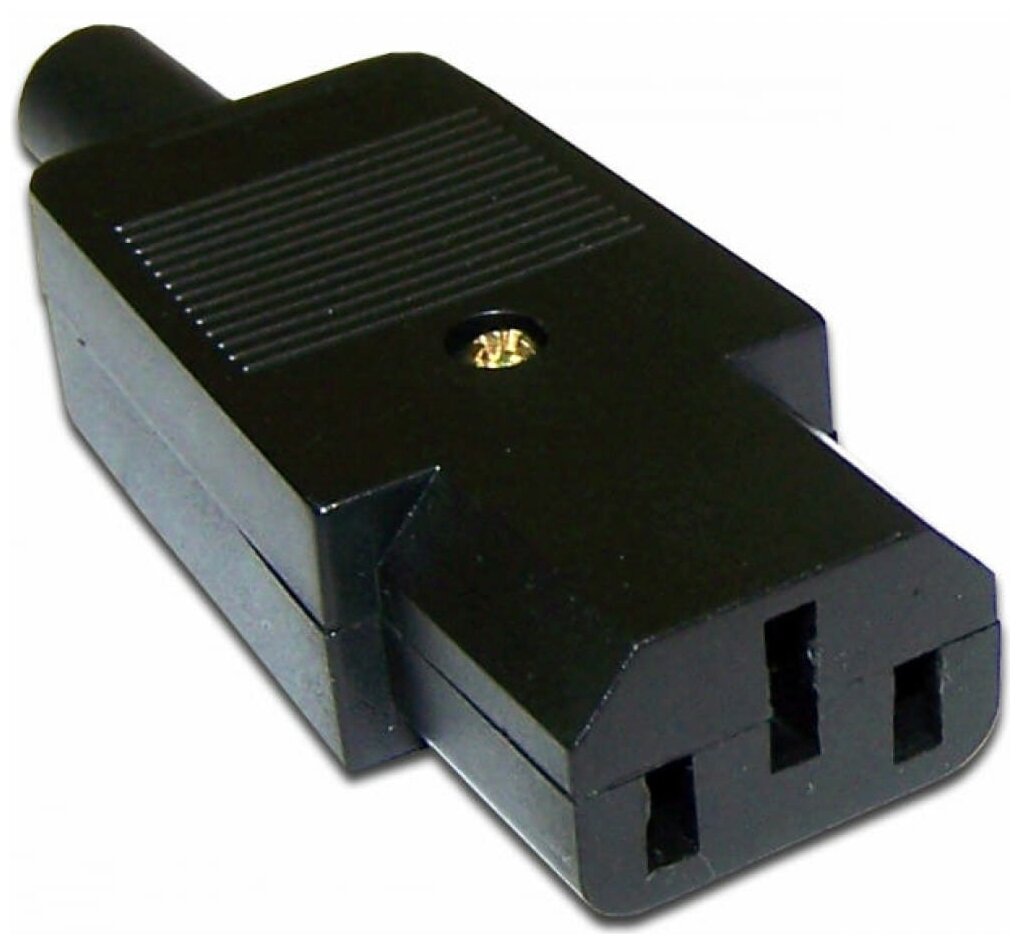 Электрическая кабельная розетка LANMASTER 10A 250V разборная черная LAN-IEC-320-C13 16104166