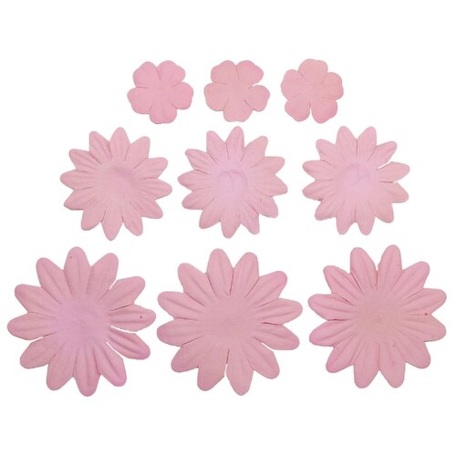 фото Набор принтованных бумажных цветочков 20мм, 35мм, 50мм 60шт 27444 (27445) astra & craft