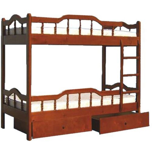 Деревянная двухъярусная кровать из массива сосны Джерри, 90х200 см (габариты 100х210 см)
